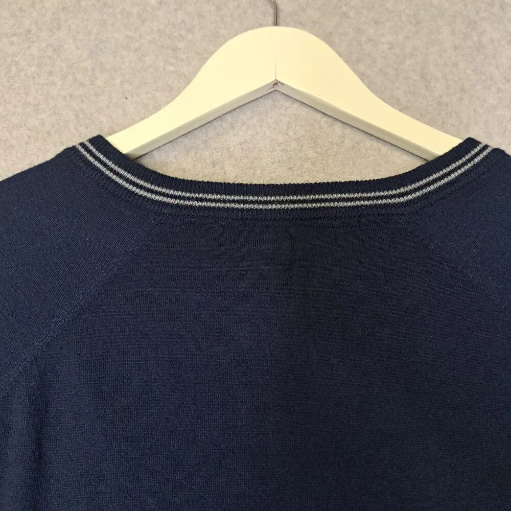 Travis Matthew V Neck Sweater Men’s XL Navy Blue Golf Casual Soft